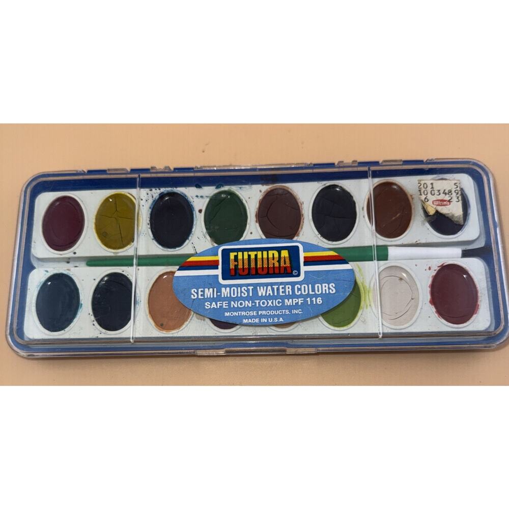 Vintage Futura Semi-moist Watercolor Set Made In USA